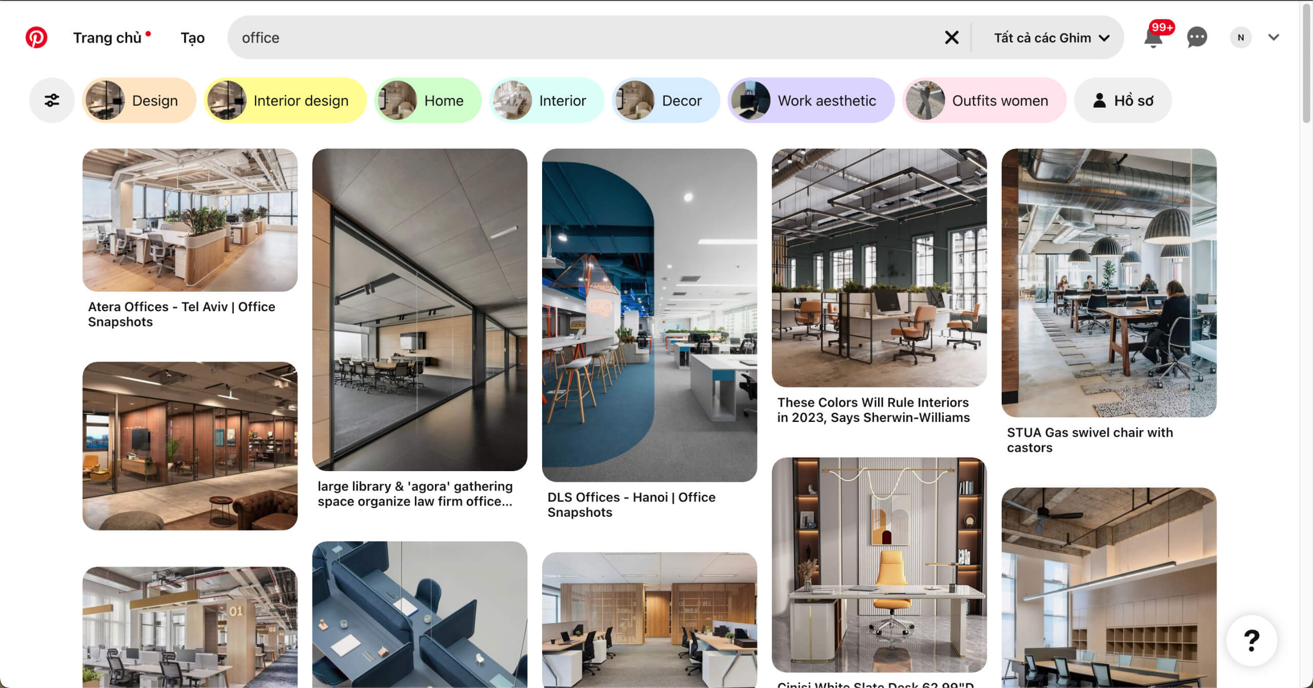 Trang web có hình đẹp như Pinterest