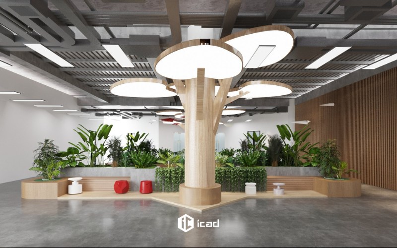 Thiết kế không gian xanh - mở tại Công ty Quản lý tài sản Viettel - Thiết kế & thi công ICADVietnam